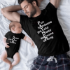 Tee shirt pere fils assortie avec mot croise