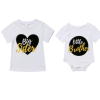 Tee shirt petites soeurs coeur noir