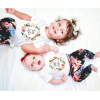 Tee shirt petites soeurs fleuri