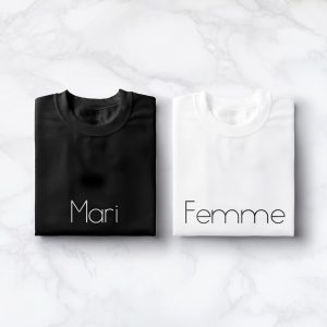 Tee shirt pour Couple Mari Femme Tenue assortie 2