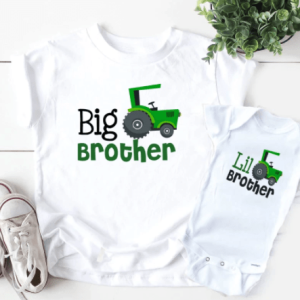 Tee shirt pour petits freres camion vert