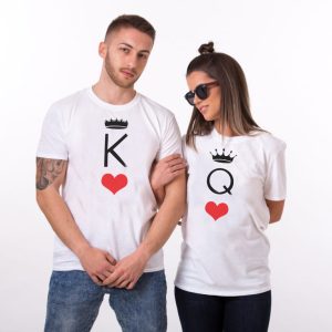 Tee shirts Couple King Queen Cadeau parfait Assortis Moi 1