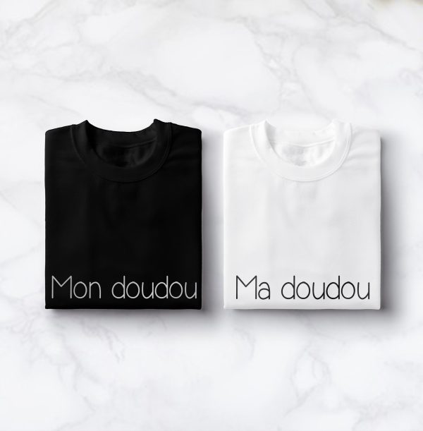 Tee-shirts Couple Mon doudou & Ma doudou  Cadeau  Assortis Moi