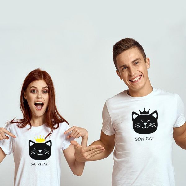 Tee-shirts couple Son Roi & Sa Reine – Assortis Moi