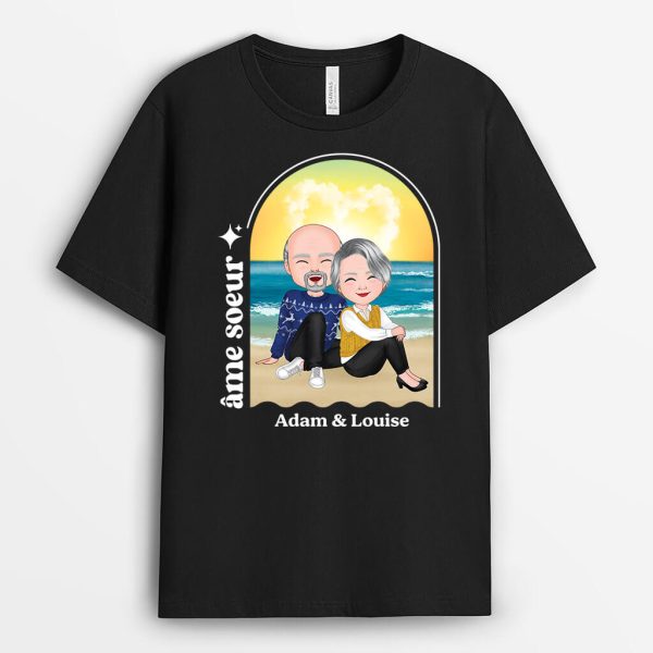 Ame Soeur – Cadeau Personnalise  T-shirt pour Couple