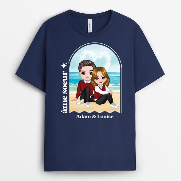 Ame Soeur – Cadeau Personnalise  T-shirt pour Couple