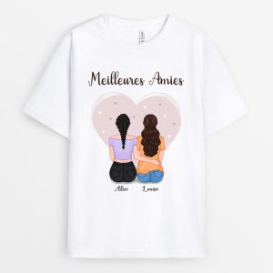 Amie En Or – Cadeau Personnalise T-shirt pour Meilleures Amies Amie En Or – Cadeau Personnalise T-shirt pour Meilleures Amies