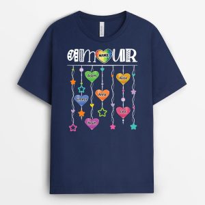 Amour Fil de Coeur Colore – Cadeau Personnalise T-shirt pour Femme Amour Fil de Coeur Colore – Cadeau Personnalise T-shirt pour Femme