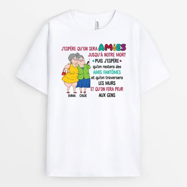 Anciennes Amies-Soeurs – Cadeau Personnalise  T-shirt pour Meilleure Amie