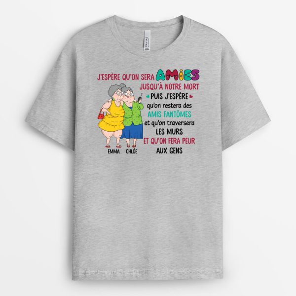 Anciennes Amies-Soeurs – Cadeau Personnalise  T-shirt pour Meilleure Amie