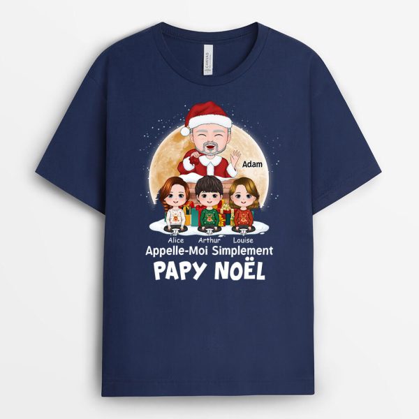 Appelle-Moi Simplement Papa Noel – Cadeau Personnalise T-shirt pour Noel