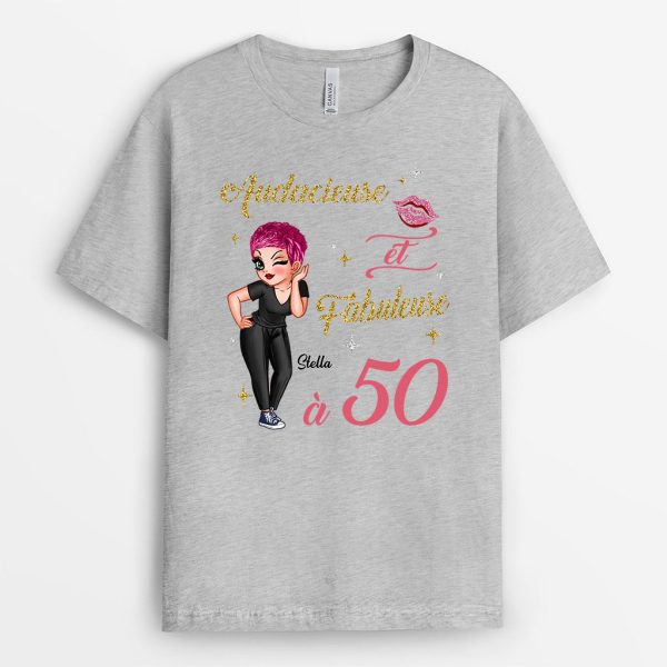 Audacieuse et Fabuleuse – Cadeau Personnalise  T-shirt pour MamanMamie