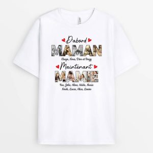 Avant Maman Maintenant Mamie – Cadeau Personnalise T-shirt pour Femme Avant Maman Maintenant Mamie – Cadeau Personnalise T-shirt pour Femme