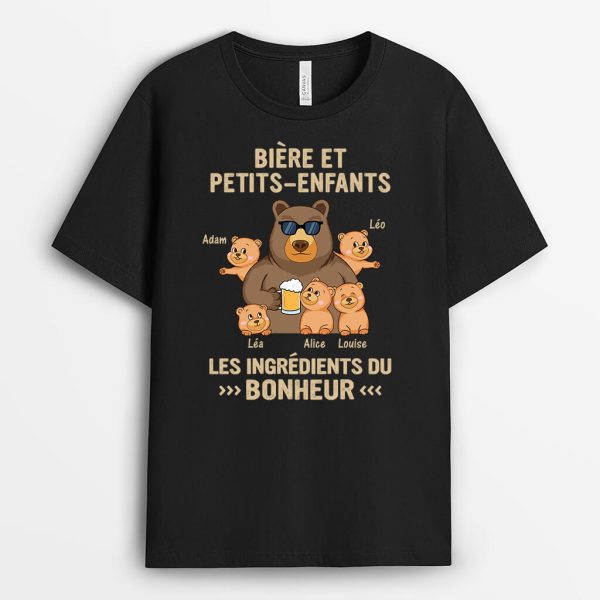 Biere et Enfants – Cadeau Personnalise  T-shirt pour Homme