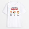 Bonheurs De Mamie Maman – Cadeau Personnalise  T-shirt pour Maman Mamie