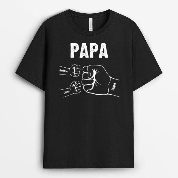 Bosse De Poing de Papa Papy Enfants – Cadeau Personnalise  T-Shirt Pour Papy Papa