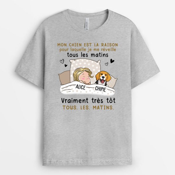 Cadeau Personnalise  T-shirt pour Amoureux des chiens