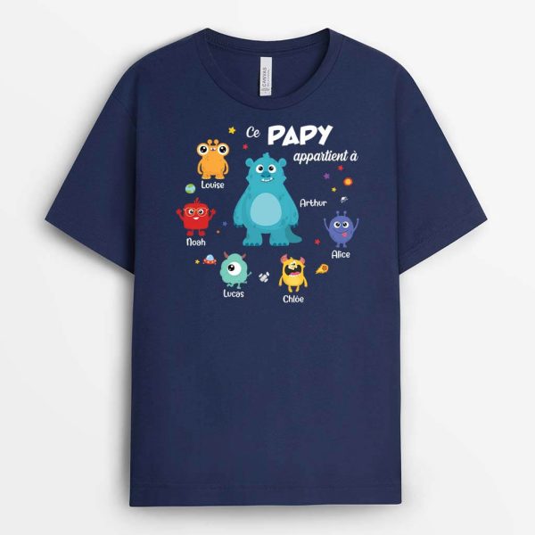 Ce Papa Appartient A Version L’Univers Des Monstres – Cadeau Personnalise  T-shirt pour Homme