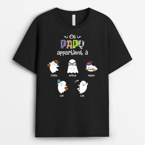 Ce Papa Effrayant Appartient A – Cadeau Personnalise T-shirt pour Halloween Ce Papa Effrayant Appartient A – Cadeau Personnalise T-shirt pour Halloween