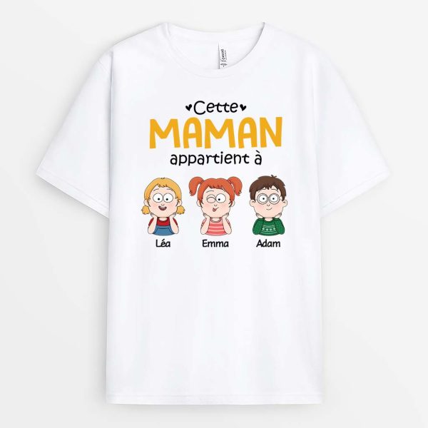 Ce PapaPapy Appartient A Version Mignon – Cadeau Personnalise  T-shirt pour Homme