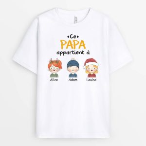 Ce Papy Appartient A Petits-Enfants Version Noel – Cadeau Personnalise T-shirt pour Noel Ce Papy Appartient A Petits-Enfants Version Noel – Cadeau Personnalise T-shirt pour Noel