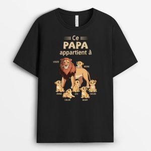 Ce Papy Appartient A Version Lions – Cadeau Personnalise T-shirt pour Homme Ce Papy Appartient A Version Lions – Cadeau Personnalise T-shirt pour Homme