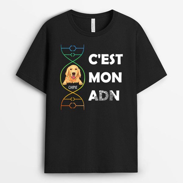 C’est Mon ADN – Cadeau Personnalise  T-shirt pour Amoureux des chiens