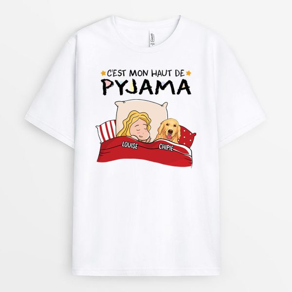 C’est Mon T-shirt De Pyjama Avec Chien – Cadeau Personnalise  T-shirt pour Amoureux des animaux