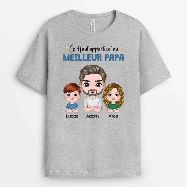 Cet Haut Appartient A Meileure Maman – Cadeau Personnalise  T-shirt Pour Maman