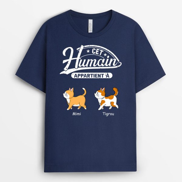 Cet Homme Appartient A – Cadeau Personnalise  T-shirt pour Amoureux des chats