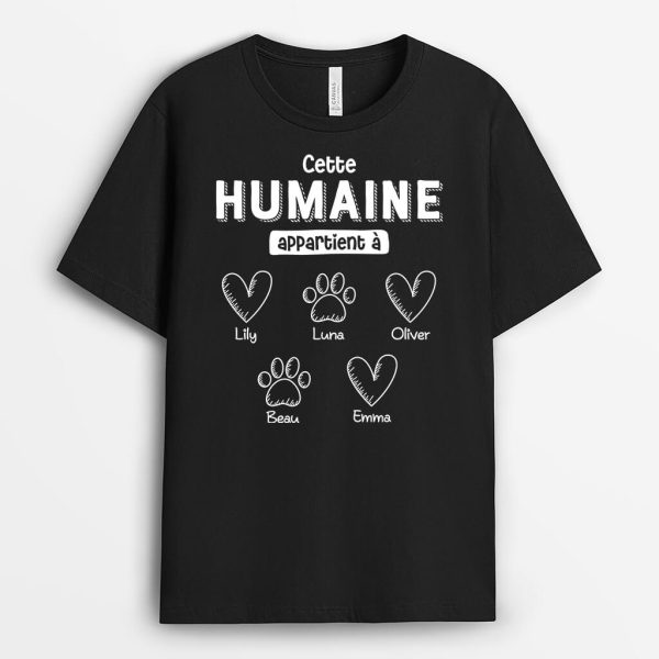 Cet Humain Appartient A – Cadeau Personnalise  T-shirt Personnalise