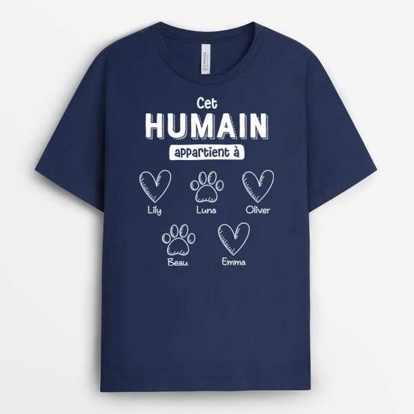 Cet Humain Appartient A – Cadeau Personnalise  T-shirt Personnalise