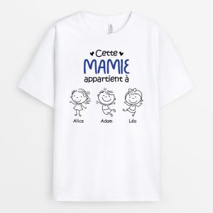 Cette Maman Mamie Appartient a – Cadeau Personnalise T-shirt pour Maman Mamie Cette Maman Mamie Appartient a – Cadeau Personnalise T-shirt pour Maman Mamie