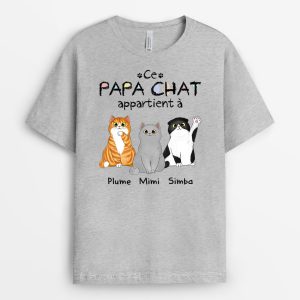 Cette MamanCe Papa Chat Appartient A – Cadeau Personnalise T-shirt pour Amoureux des Chats Cette MamanCe Papa Chat Appartient A – Cadeau Personnalise T-shirt pour Amoureux des Chats