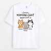 Cette MamanCe Papa Chat Appartient A – Cadeau Personnalise  T-shirt pour Amoureux des animaux