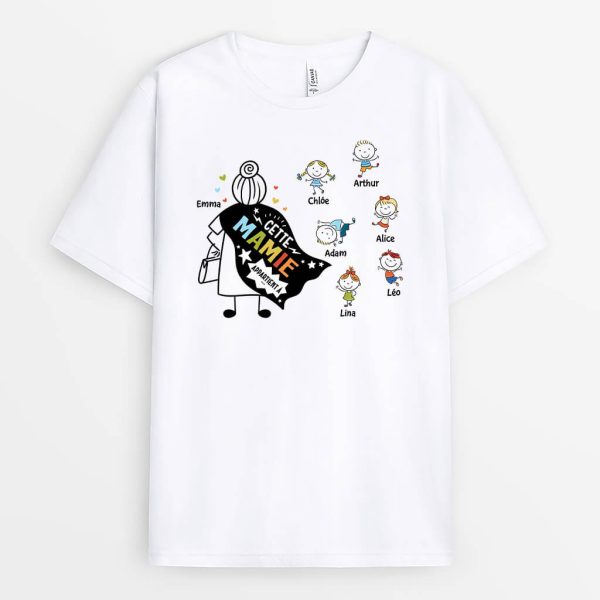 Cette MamanMamie Appartient A Avec Echarpe – Cadeau Personnalise  T-shirt pour Femme