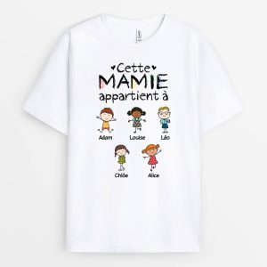 Cette MamanMamie Appartient A Version Baguette – Cadeau Personnalise T-shirt pour Femme Cette MamanMamie Appartient A Version Baguette – Cadeau Personnalise T-shirt pour Femme