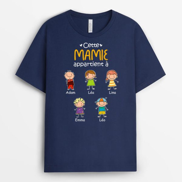 Cette MamanMamie Appartient A Version Mingonne – Cadeau Personnalise  T-shirt pour Femme