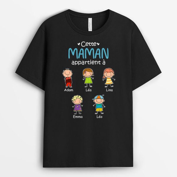 Cette MamanMamie Appartient A Version Mingonne – Cadeau Personnalise  T-shirt pour Femme