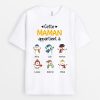 Cette Mamie Appartient A – Cadeau Personnalise  T-shirt pour Mamie Maman Noel