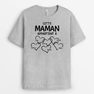 Cette Mamie Appartient A Petits Coeurs – Cadeau Personnalise T-shirt pour Mamie Cette Mamie Appartient A Petits Coeurs – Cadeau Personnalise T-shirt pour Mamie