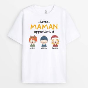 Cette Mamie Appartient A Petits-Enfants Version Noel – Cadeau Personnalise T-shirt pour Noel Cette Mamie Appartient A Petits-Enfants Version Noel – Cadeau Personnalise T-shirt pour Noel