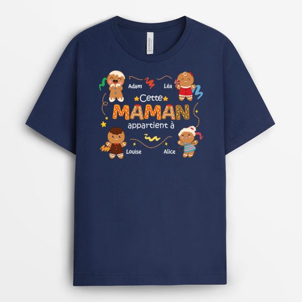 Cette Mamie Appartient A Version Biscuits – Cadeau Personnalise  T-shirt pour Mamie