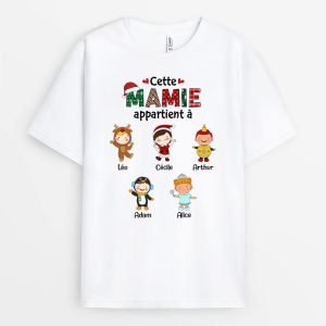 Cette Mamie Appartient A Version Noel – Cadeau Personnalise T-shirt pour Noel Cette Mamie Appartient A Version Noel – Cadeau Personnalise T-shirt pour Noel