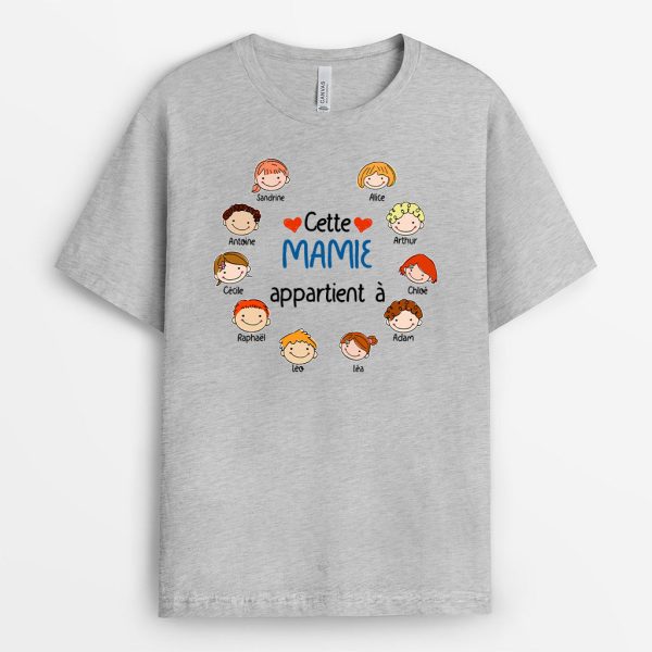 Cette maman appartient a – Cadeau Personnalise  T-shirt pour Maman