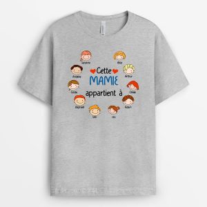Cette mamie appartient a – Cadeau Personnalise T-shirt pour Mamie Cette mamie appartient a – Cadeau Personnalise T-shirt pour Mamie