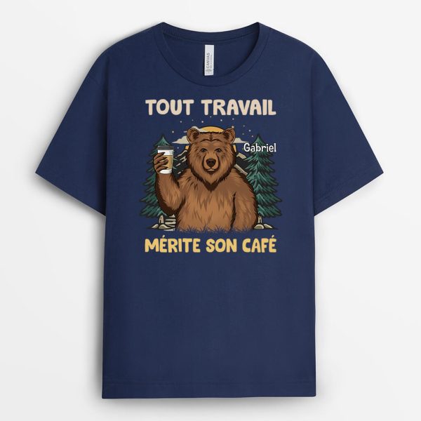 Chaque Travail Merite Sa Biere – Cadeau Personnalise  T-shirt pour Homme