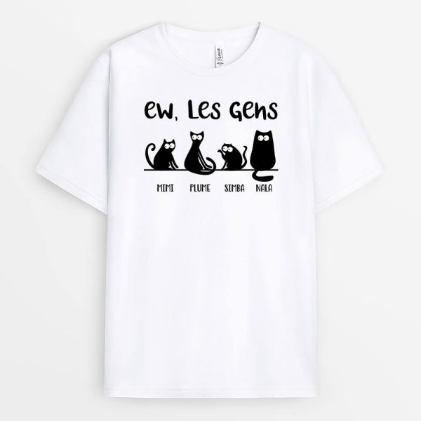 Chat Beurk Human – Cadeau Personnalise  T-shirt pour les amoureux des animaux