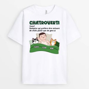 Chatroverti – Cadeau Personnalise T-shirt pour Amoureux Des Animaux Chatroverti – Cadeau Personnalise T-shirt pour Amoureux Des Animaux