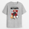 Chef De La Bande De Chats – Cadeau Personnalise  T-shirt pour Amoureux des animaux